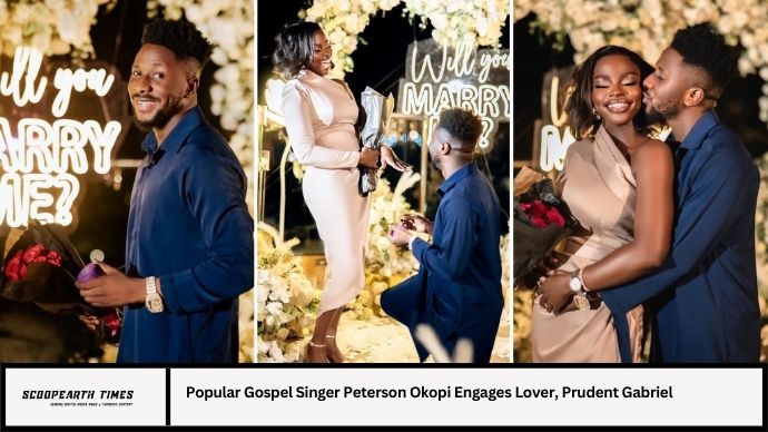 Popular Gospel Singer Peterson Okopi Engages Lover, Prudent Gabriel